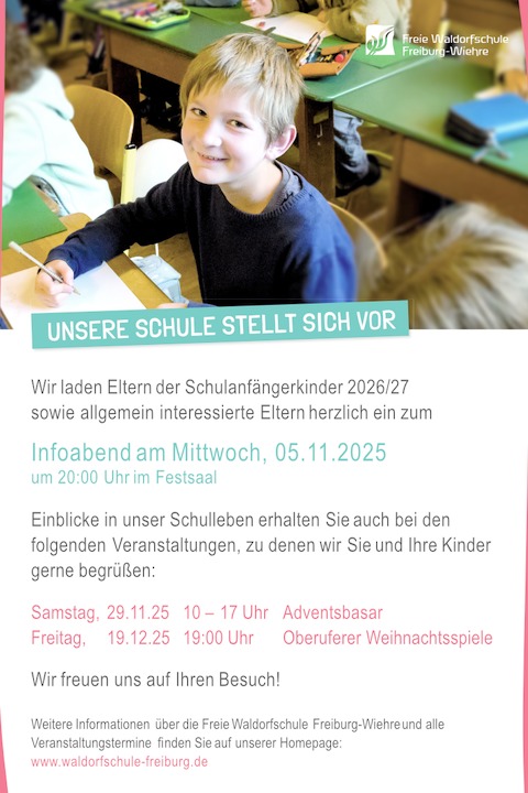 Waldorfpädagogik & Schulvorstellung - Freiburg - 05.11.2025 20:00 Waldorfpädagogik & Schulvorstellung - Freiburg - 05.11.2025 20:00