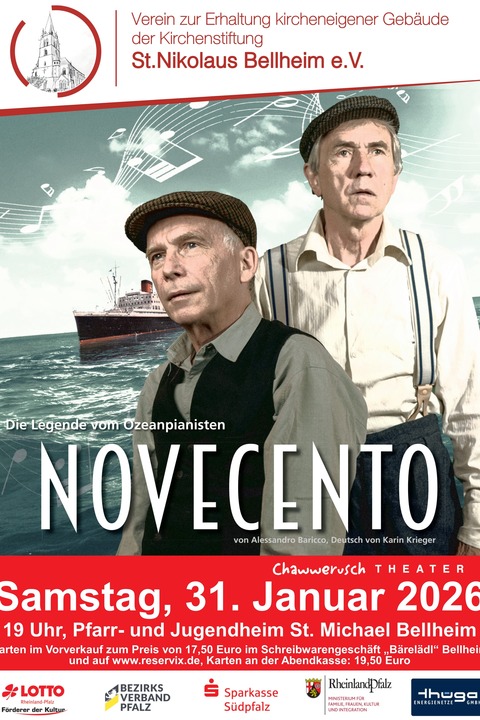 Novocento - Die Legende vom Ozeanpianisten - Chawwerusch-Theater - Bellheim - 31.01.2026 19:00