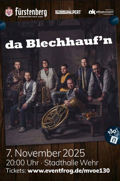 Konzert mit "Da Blechhauf'n" - Wehr - 07.11.2025 18:00