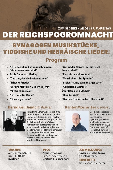 Yiddishe und hebrische Lieder - Freiburg - 09.11.2025 11:00