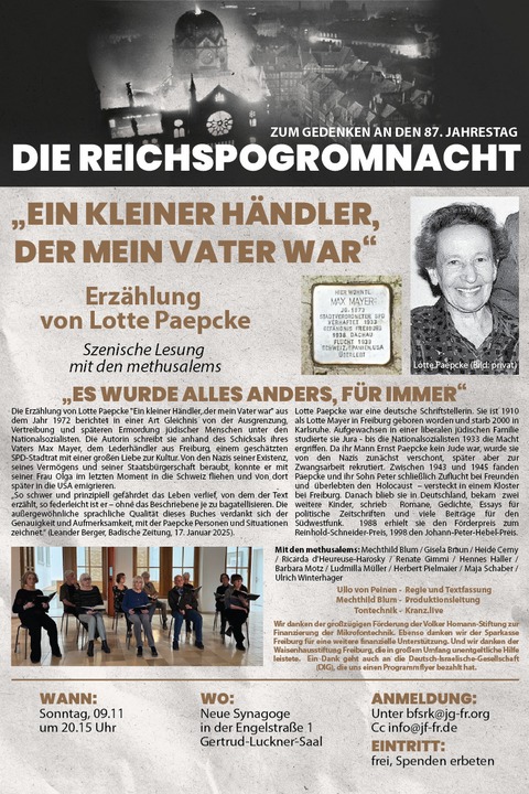 Ein kleiner Hndler, der mein Vater war - Freiburg - 09.11.2025 20:15