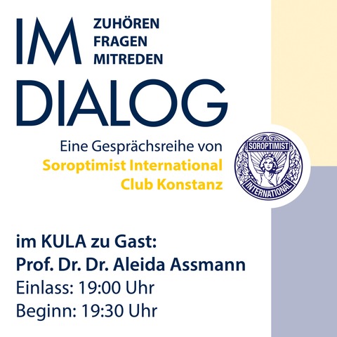 Im Dialog: Prof. Dr. Dr. Aleida Assmann - Eine Gesprchsreihe von Soroptimist International Club Konstanz - Konstanz - 25.02.2026 19:30
