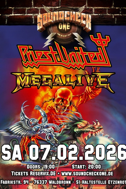 Priest United & Megalive - A Tribute to Metal Legends - A tribute to Judas Priest & Megadeth - Waldbronn - 07.02.2026 19:00
