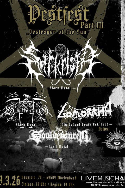 Pestfest III - Destroyer Of The Sun - M�rlenbach - 28.03.2026 19:00