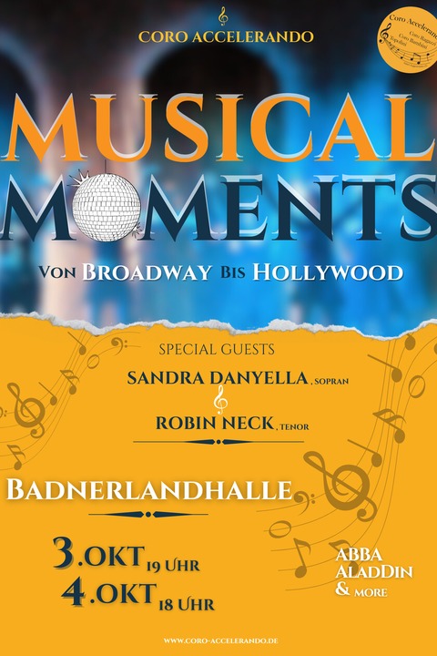 Musical Moments - von Broadway bis Hollywood - Karlsruhe - 03.10.2026 19:00