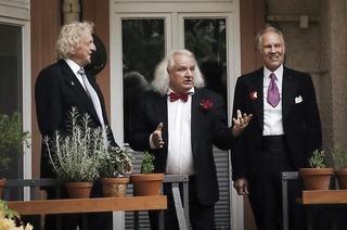 Das A-Capella-Trio Mnnertreu singt in der Peter-und-Paul-Kapelle in Freiburg-St. Georgen