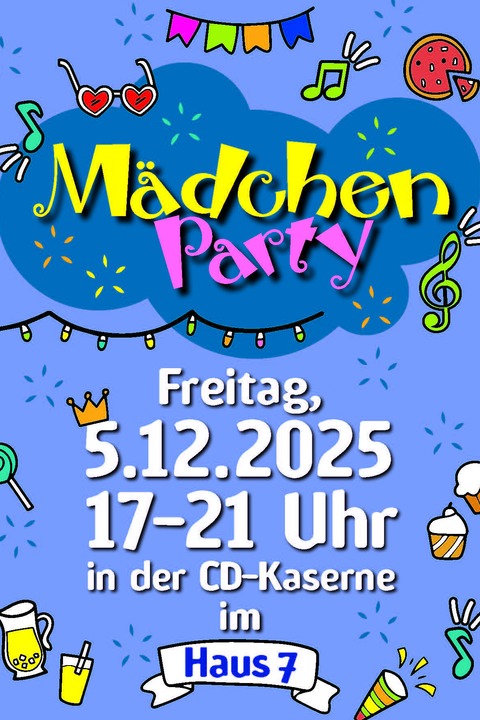 Mdchenparty 2025 - Girls Partytime in der CD-Kaserne - Celle - 05.12.2025 17:00