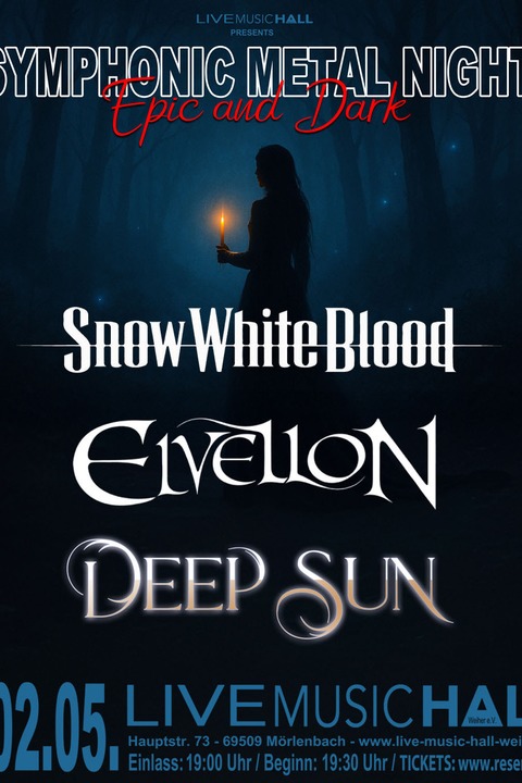 Symphonic Night - Epic & Dark - Snow White Blood - Elvellon - Deep Sun - Mrlenbach - 02.05.2026 19:30
