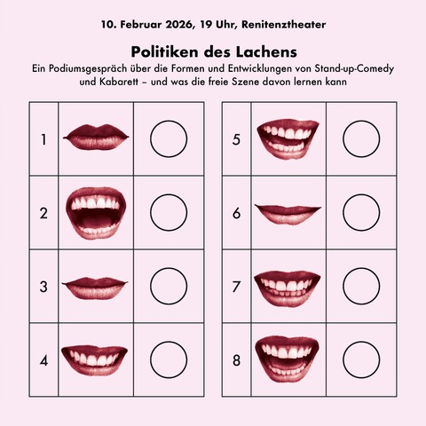 Politiken des Lachens - Ein Podiumsgesprch ber die Formen und Entwicklungen von Stand-up-Comedy und Kabarett - Stuttgart - 10.02.2026 19:00