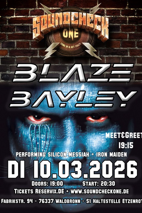 Blaze Bayley (Iron Maiden '94-'99) - Silicon Messiah 25th Anniversary Tour - Performing Silicon Messiah & Iron Maiden - Waldbronn - 10.03.2026 19:00