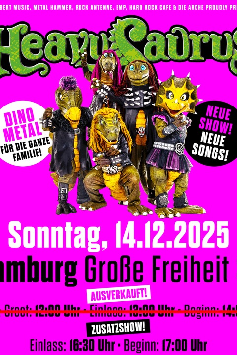 HEAVYSAURUS - Dino Metal fr die ganze Familie! - Hamburg - 14.12.2025 17:00
