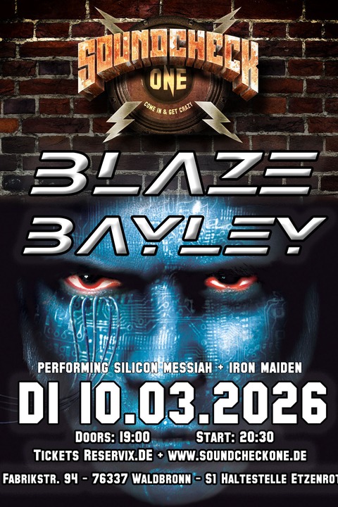Blaze Bayley (Iron Maiden '94-'99) - Silicon Messiah 25th Anniversary Tour - Performing Silicon Messiah & Iron Maiden - Waldbronn - 10.03.2026 19:00