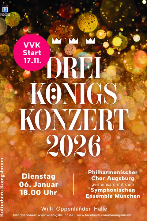 Dreik�nigskonzert 2026 - Eine Reise durch die Welt des Kinos - unvergessliche Highlights der Filmmusik - K�nigsbrunn - 06.01.2026 18:00