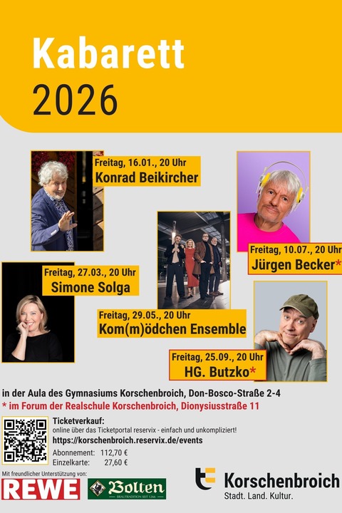 Kabarett-Abo 2026 - Korschenbroich - 16.01.2026 20:00