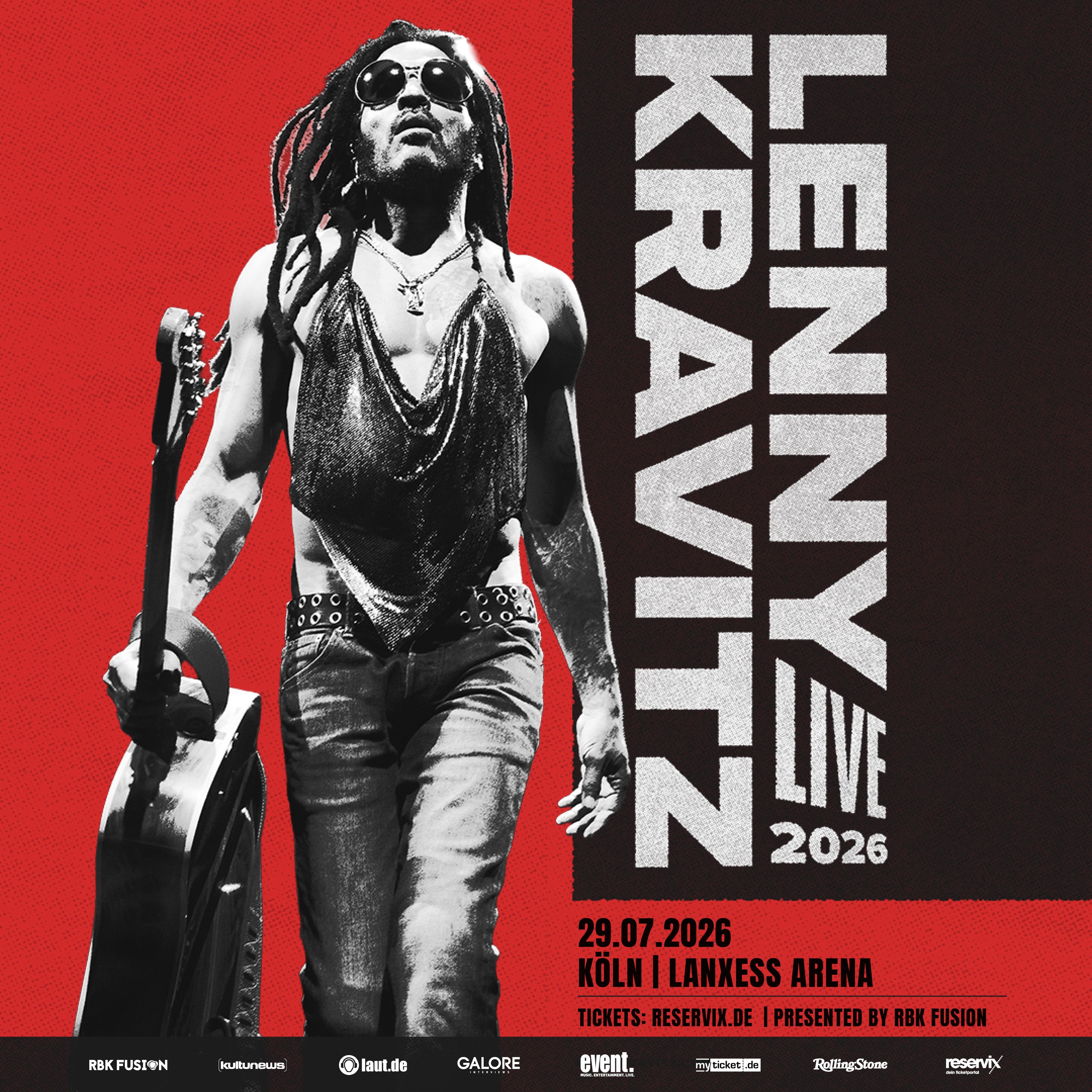 VIP PACKAGES LENNY KRAVITZ Live 2026 Köln Lanxess Arena 29.07