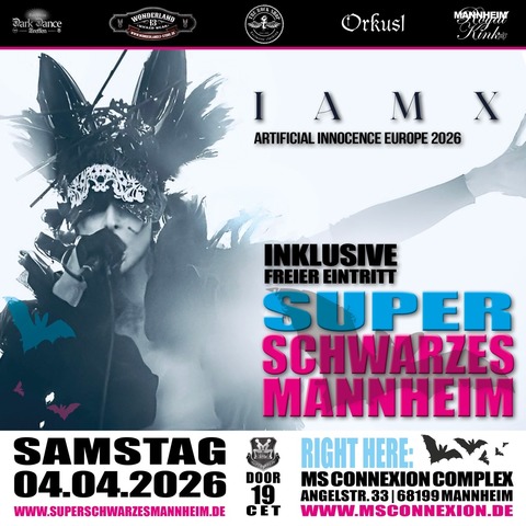 IAMX - Artificial Innocence Europe 2026 - inkl. Super Schwarzes Mannheim - Mannheim - 04.04.2026 20:00