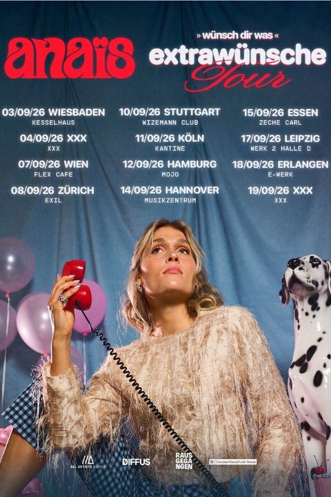 ana�s - w�nsch dir was - extraw�nsche tour 2026 - Erlangen - 18.09.2026 20:00