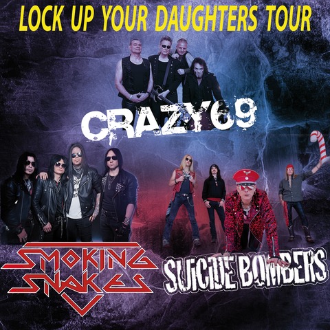 Lock Up Your Daughters Tour - SMOKING SNAKES / SUICIDE BOMBERS / CRAZY69 - M�nchen - 15.05.2026 20:00