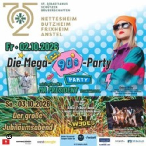 Die Mega 90er Party - ROMMERSKIRCHEN - 02.10.2026 19:00