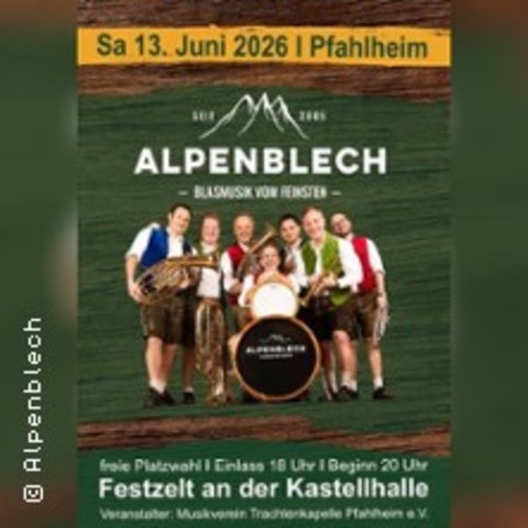 Alpenblech | Blasmusik vom Feinsten - Ellwangen (Jagst) - 13.06.2026 20:00