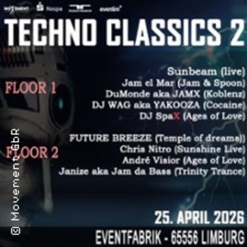 Limburg Techno Classics 2 - LIMBURG AN DER LAHN (STAFFEL) - 25.04.2026 22:00