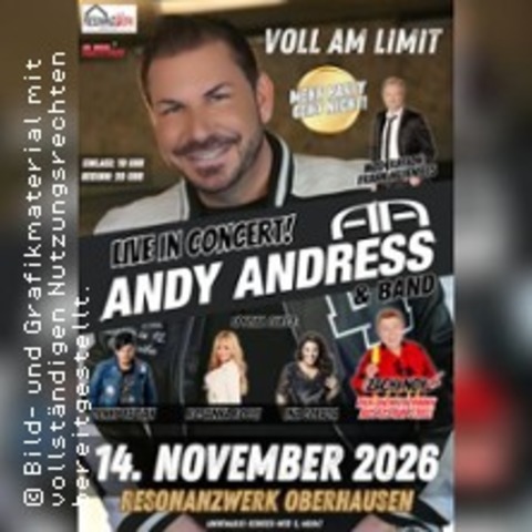 Andy Andress - Live in Concert 2026 - OBERHAUSEN - 14.11.2026 20:00