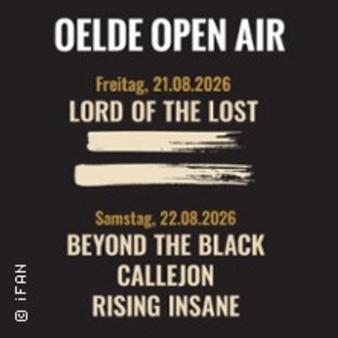 Oelde Open Air 2026 - Beyond the Black + Callejon + Rising Insane - OELDE - 22.08.2026 18:00