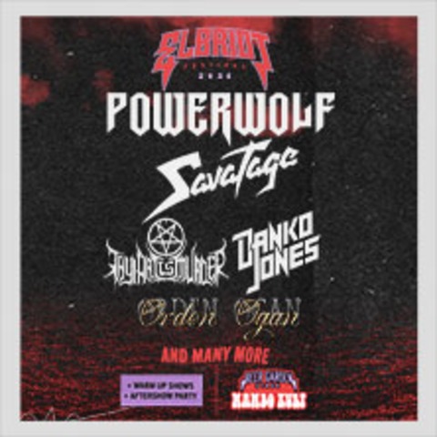 Elbriot Festival 2026 - mit Powerwolf und vielen mehr! - HAMBURG - 08.08.2026 12:00
