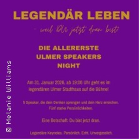 Legend�r Leben weil du jetzt dran bist! - Ulm - 31.01.2026 19:00