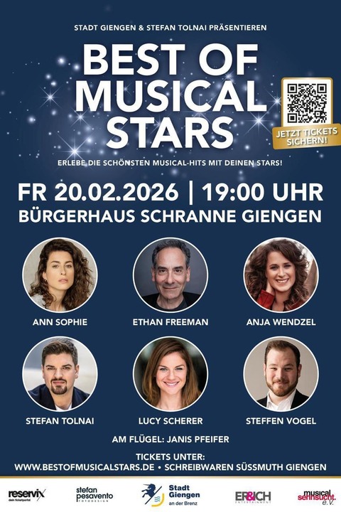 Best of Musical Stars - Erlebe die sch�nsten Musical-Hits mit deinen Stars! - Giengen an der Brenz - 20.02.2026 19:00