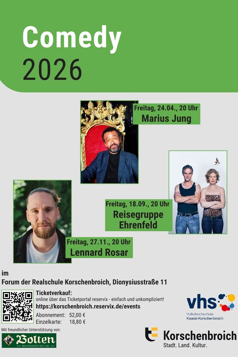 Comedy-Abo 2026 - Korschenbroich - 24.04.2026 20:00