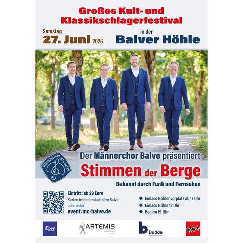 Stimmen der Berge - Gro�es Kult- und Klassikschlagerfestival - Balve - 27.06.2026 19:00