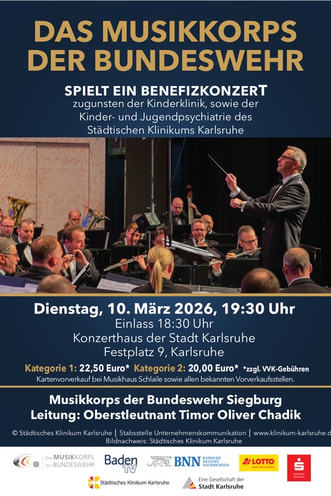 Musikkorps der Bundeswehr - Galakonzert - Karlsruhe - 10.03.2026 19:30