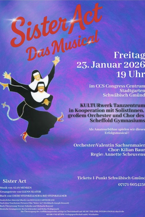 Sister Act - Das Musical - Schw�bisch Gm�nd - 23.01.2026 19:00