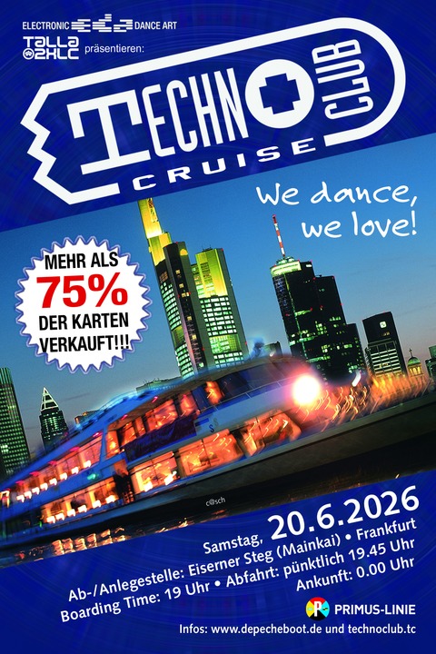 TECHNOCLUB CRUISE 2026 - mit TALLA 2XLC .... and more - Frankfurt am Main - 20.06.2026 19:00