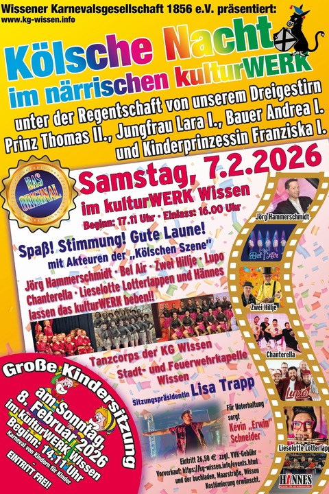 K�lsche Nacht im n�rrischen Kulturwerk - Wissen - 07.02.2026 17:00