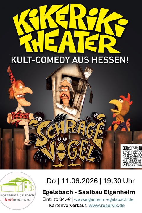 Schr�ge V�gel - Kult-Comedy aus Hessen - Egelsbach - 11.06.2026 19:30