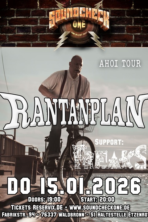 Rantanplan + Support: FREAKS - AHOI Tour - Waldbronn - 15.01.2026 19:00
