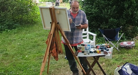 Workshop: „Unter freiem Himmel“ - Malen mit Acryl an der Staffelei mit Frank Toussaint - Altlandsberg - 12.07.2026 10:00