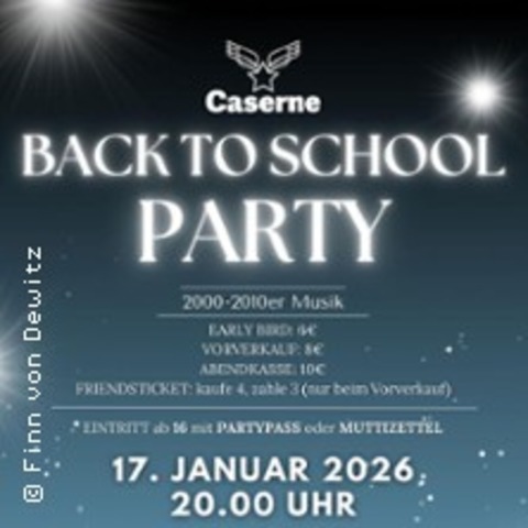 Back To School Party – Comeback in Friedrichshafen! - Friedrichshafen - 17.01.2026 20:00