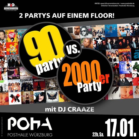 90er vs. 2000er Party - W�rzburg - 17.01.2026 22:00