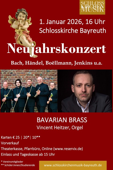 Neujahrskonzert 2026 - Bavarian Brass & Vincent Heitzer - Bayreuth - 01.01.2026 16:00