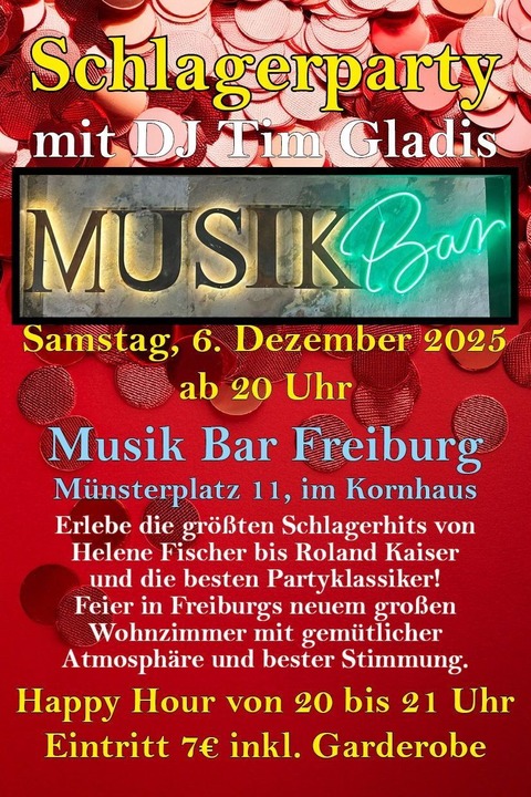 Schlagerparty - Freiburg - 06.12.2025 20:00