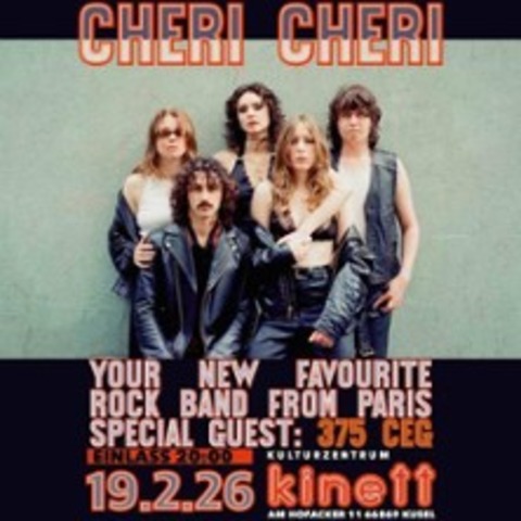 Cheri Cheri Support: 375ceg - and mysterious garage beat chaos from FFM - Kusel - 19.02.2026 20:00