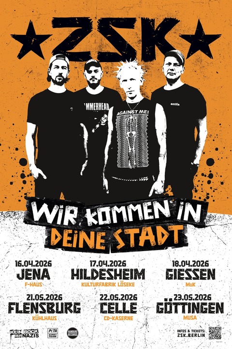 ZSK - Wir kommen in deine Stadt - Tour 2026 - Flensburg - 21.05.2026 20:00