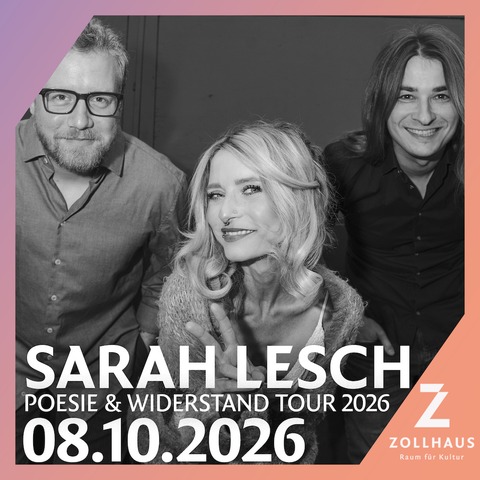 Sarah Lesch Trio - Poesie & Widerstand Tour 2026 - Leer - 08.10.2026 20:00