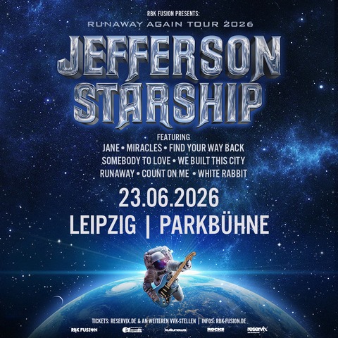 Jefferson Starship - Runaway again Tour 2026 - Leipzig - 23.06.2026 19:00