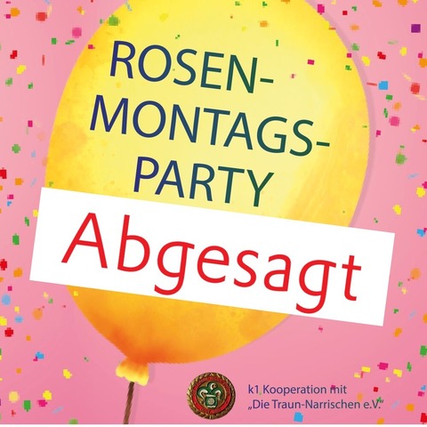 Rosenmontagsparty mit DJ -> abgesagt - Traunreut - 16.02.2026 19:30