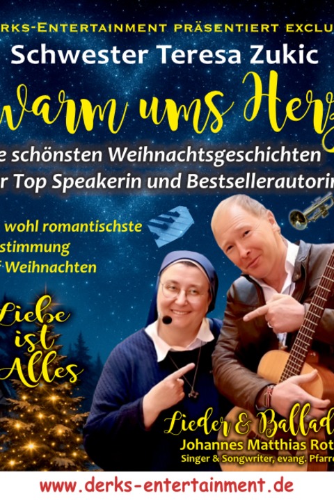 Warm ums Herz - Schwester Teresa Zukic & Singer - Songwriter Johannes M. Roth - Heidenheim - 29.11.2026 17:00