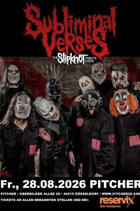SLIPKNOT by SUBLIMINAL VERSES - D�sseldorf - 28.08.2026 20:00